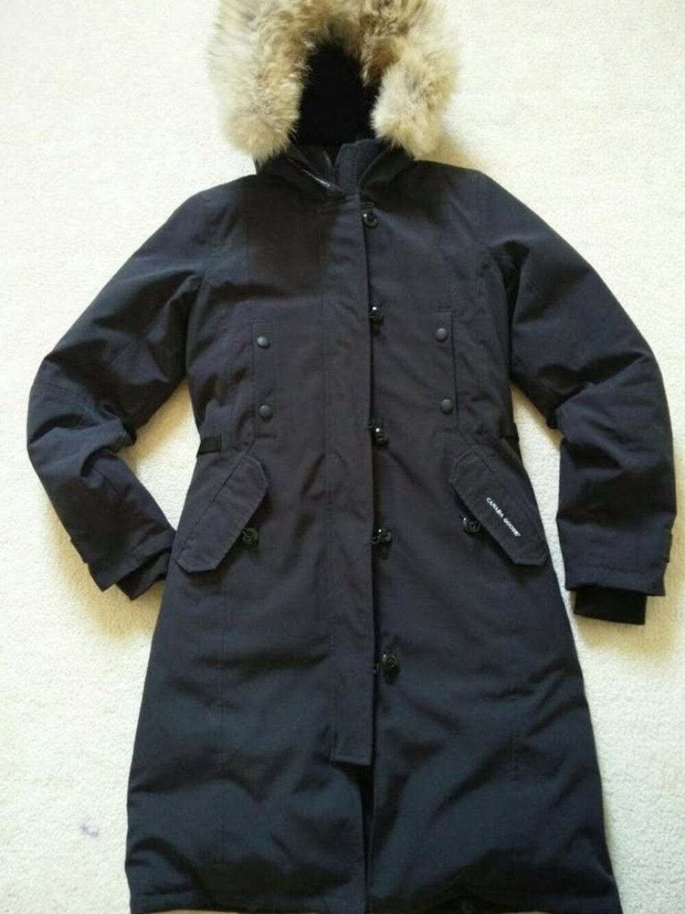 Canada Goose Women's Black Parka Fur Hood 2XS